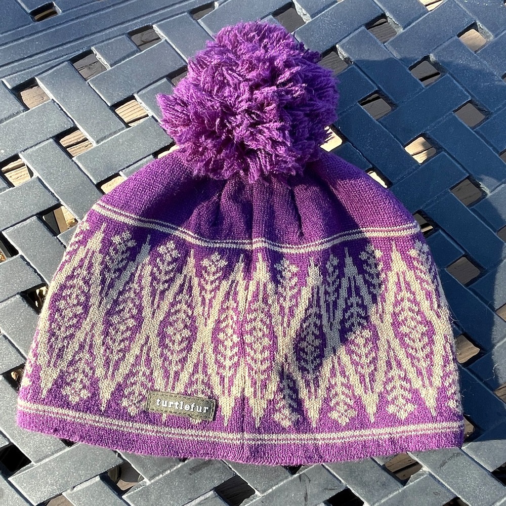 Turtle Fur Beanie Knit Merino Wool Blend Fleece Lined Pom Winter Hat Adult OS